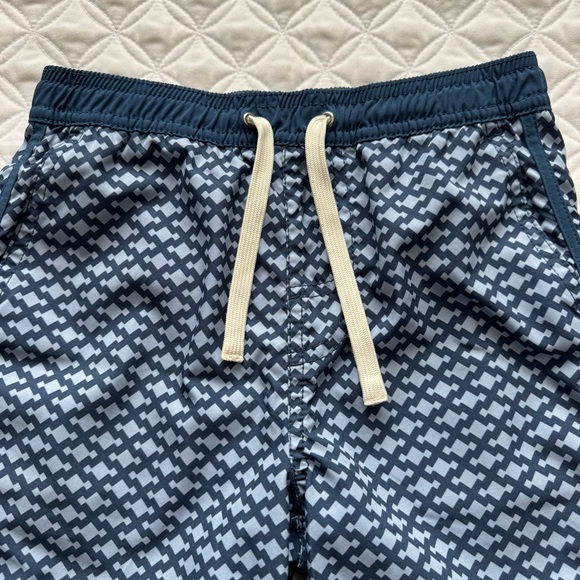 Fair Harbor Kids Anchor Trunk Mist Seaview Swim Trunks Blue White Size M - Picture 5 of 12